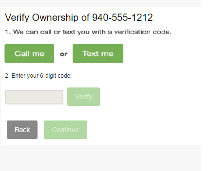verify ownership of the phone number