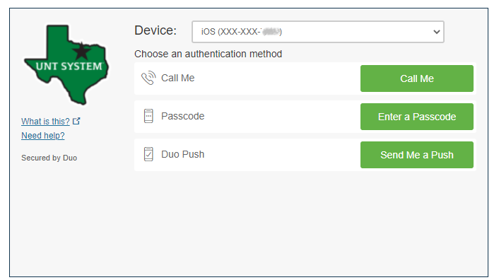 Open Duo Mobile app on device