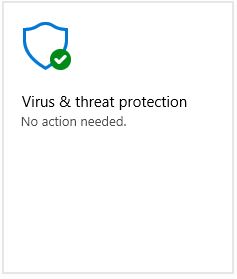 Virus & threat protection